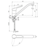 Смеситель для кухни с V-образным изливом Ideal Standard Ceraflex BC129AA