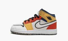 Air Jordan 1 Mid GS "Multi-Color Canvas"