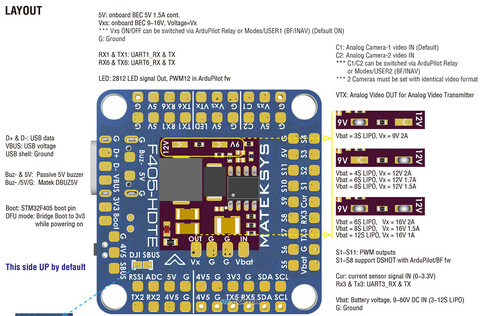 Полётный контроллер Matek F405-HDTE