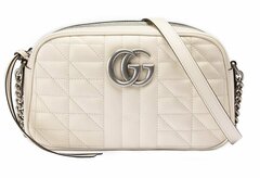 Женская сумка на плечо Gucci GG Marmont маленького размера белый