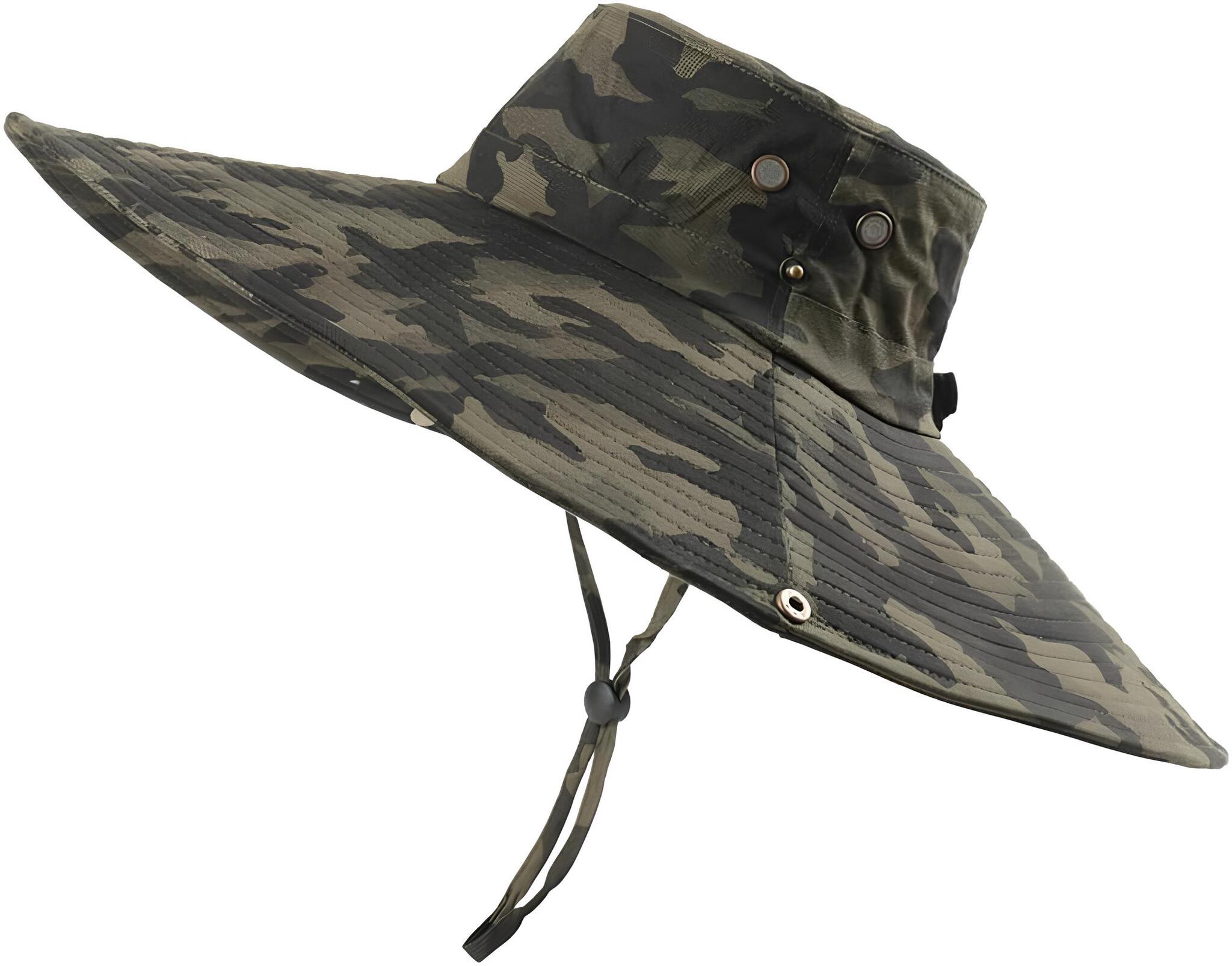 Skully extra wide Brim green camo