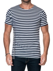 Купить Футболка-тельняшка прямая (темно-синяя полоса) в Магазине тельняшек