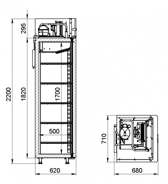 Шкаф холодильный Аркто D0.5-SL (пропан)