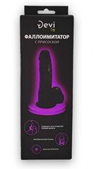 Черный реалистичный фаллоимитатор - 18 см. - 