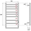 Point PN10858W Полотенцесушитель электрический П8 500x800 диммер справа, белый