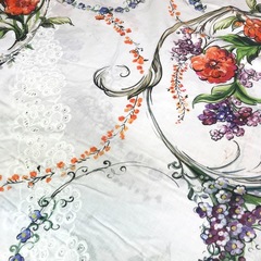 Ткань хлопковый батист с маками 2010