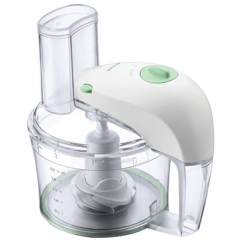 Кухонный комбайн PHILIPS HR7605/10, 350 Вт, чаша 2,1 л, 1 скорость, 5 насадок, белый