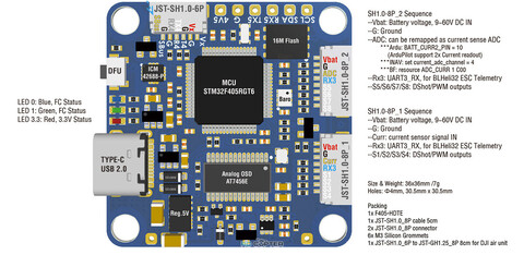 Полётный контроллер Matek F405-HDTE