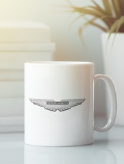 Кружка с рисунком Астон Мартин (Aston Martin) белая 0010