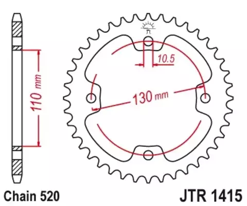 Звезда ведомая JTR1415 40