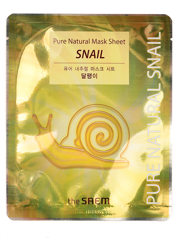 СМ Pure Natural Маска тканевая с муцином улитки (Not For Sale) Pure Natural Mask Sheet [Snail] 20мл