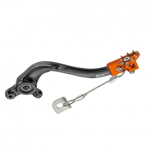 Педаль заднего тормоза ACCEL KTM/Husqvarna SX-f 250/350/450 16-22 FE 450/501 17-22 черный/оранжевый