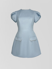 Платье Agdali Brand 1034 с коротким рукавом и стразами на карманах