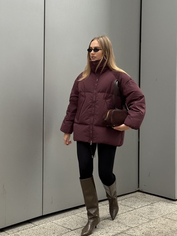 Пуховик Бургунди