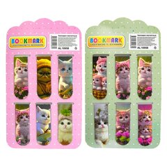 
          Набор магнитных закладок, Alingar, 120х20 мм, "Котята", 6шт. европодвес