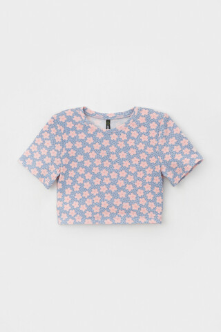 фуфайка  для девочки  КР 302459/небесно-голубой,сакура к483