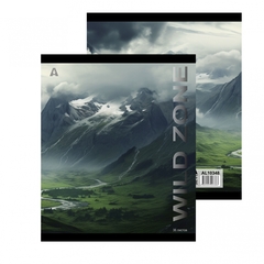 
          Тетрадь 36 л., А5, линия, Alingar, "Wild zone", скрепка, офсет, мелованная бумага, 5 дизайнов в пленке т/у