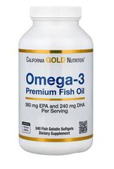 California Gold Nutrition омега-3, рыбий жир премиального качества, 240 капсул из рыбьего желатина