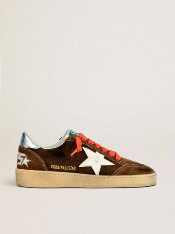 Ball Star in brown suede with whit leather star