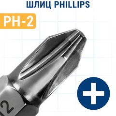 Бита отверточная ПРАКТИКА Профи PH-2 х 25мм (100шт) (776-591)