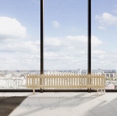 Радиатор трубчатый Guardo Torre 3D-300-32 NK-VER-R-FL R91015(M) бежевый матовый