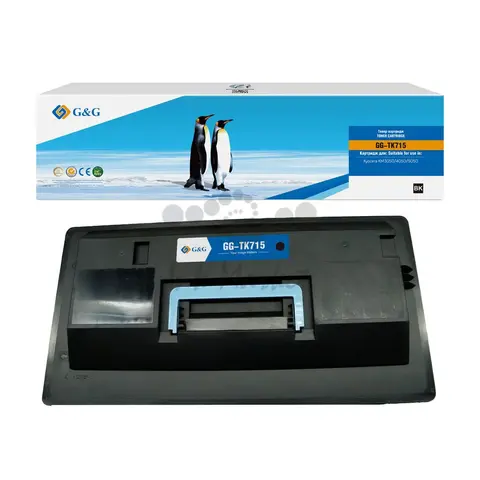 Совместимый тонер-картридж G&G GG-TK715 (TK-715) для Kyocera KM-3050, KM-4050, KM-5050, 34000 стр., с чипом, гарантия 36 мес.
