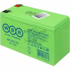 Аккумулятор WBR 12V 7.2Ah GP1272 F2 (клемма 7мм.) (GP1272 F2 WBR) — фото 2