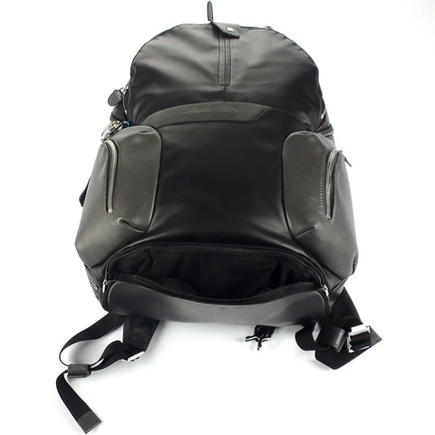 Рюкзак унисекс Piquadro Coleos, чёрный, кожа искусственная/кожа натуральная (CA2943OS/N)