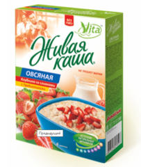 Vita Живая каша овсяная клубника со сливками, 210 г 6 пак* 35 г