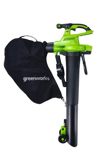Садовый пылесос и воздуходув Greenworks GD40BVII, 40v, без АКБ и ЗУ (аккумуляторный, 2в1)