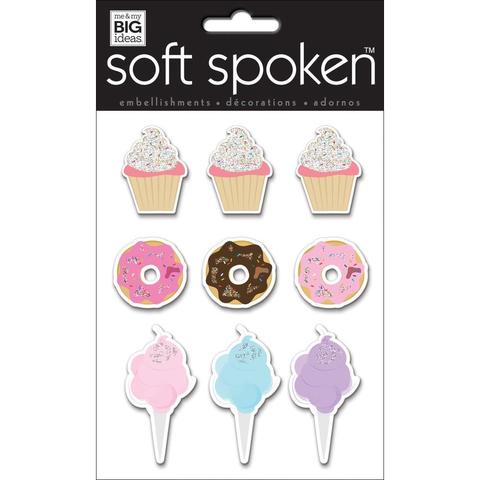 Стикеры обьемные - Soft Spoken Themed -Yum Treats