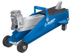 ЗУБР Т-50, 2 т, 130 - 380 мм, подкатной домкрат с увеличенным подъемом в кейсе, Профессионал (43052-2-K)