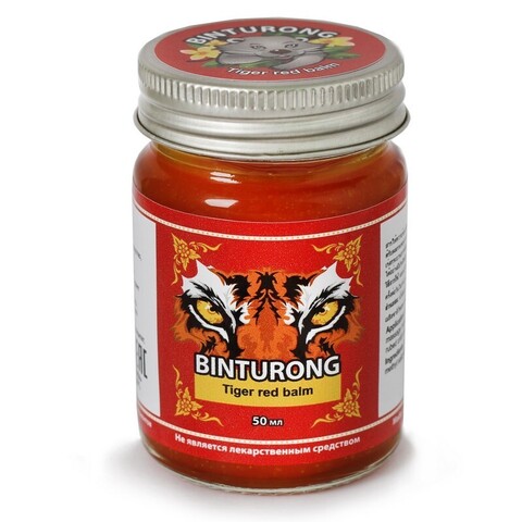 Binturong TIGER RED BALM, Nina Buda (Бинтуронг КРАСНЫЙ ТИГРОВЫЙ БАЛЬЗАМ, Нина Буда), 50 мл.