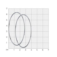 94140050- Серьги-конго гладкие из серебра, диаметр 60 мм