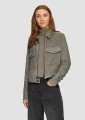 Вельветовая куртка с накладными карманами