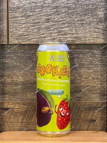 Big Pot Cookies Smoothie (Biscotti+Plum+Strawberry) 0,45 л. ж/б