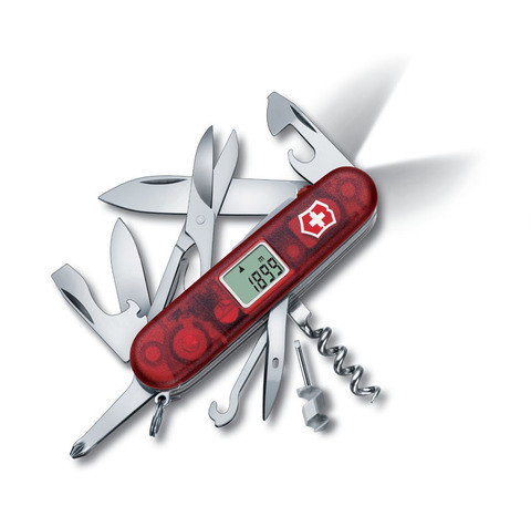 Складной нож Victorinox Traveller Lite (1.7905.AVT) 91 мм., 29 функций, с многофункциональным дисплеем и фонариком - Wenger-Victorinox.Ru