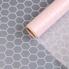 Пленка для цветов Листья любви серый  0,58 х 10м