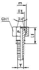 Фитинг DN 08 DKO-L (Г) 16x1.5 10 CAST