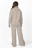 Утепленный спортивный костюм для беременных 15155 серо-бежевый