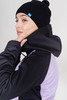 Премиальный костюм для лыж и зимнего бега Nordski Hybrid Hood Black/Lavender женский NSW853827-NSW875100