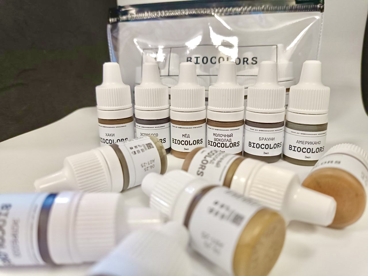 Сет гибридных пигментов Biocolors для бровей (6×3 мл)