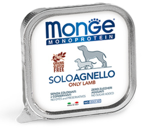 Monge Dog Monoprotein Solo B&S консервы для собак паштет из ягненка 150г