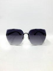 Солнцезащитные очки Rebecca Moore без оправы с узкими дужками\Черный