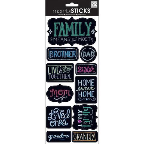 Стикеры mambi Specialty Stickers Chalk - Family 13х30 см