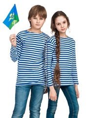 Купить Тельняшка детская (голубая полоса) в Магазине тельняшек