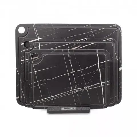 Набор разделочных досок на подставке 3шт ComposeEat Elegance черный тунис