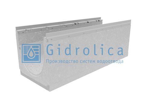 Лоток водоотводный бетонный коробчатый (СО-300мм), с оцинкованной насадкой, с уклоном 0,5% КUу 100.36,3(30).35(28,5) - BGU-Z, № 11