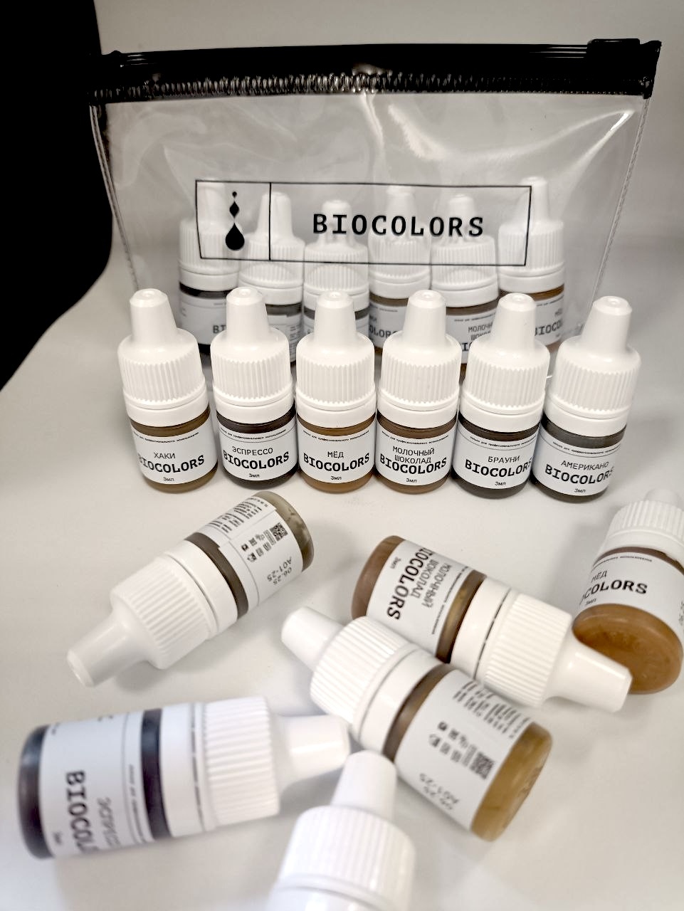 Сет гибридных пигментов Biocolors для бровей (6×3 мл)