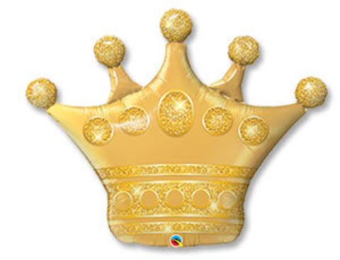 Фольгированный шар Корона золотая